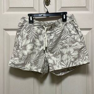 FAR WEST | Pull On | Elastic Waistband w Drawstring | Floral | Short | Size S